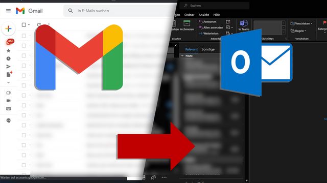 Gmail in Outlook einrichten: Google Mail ohne Browser